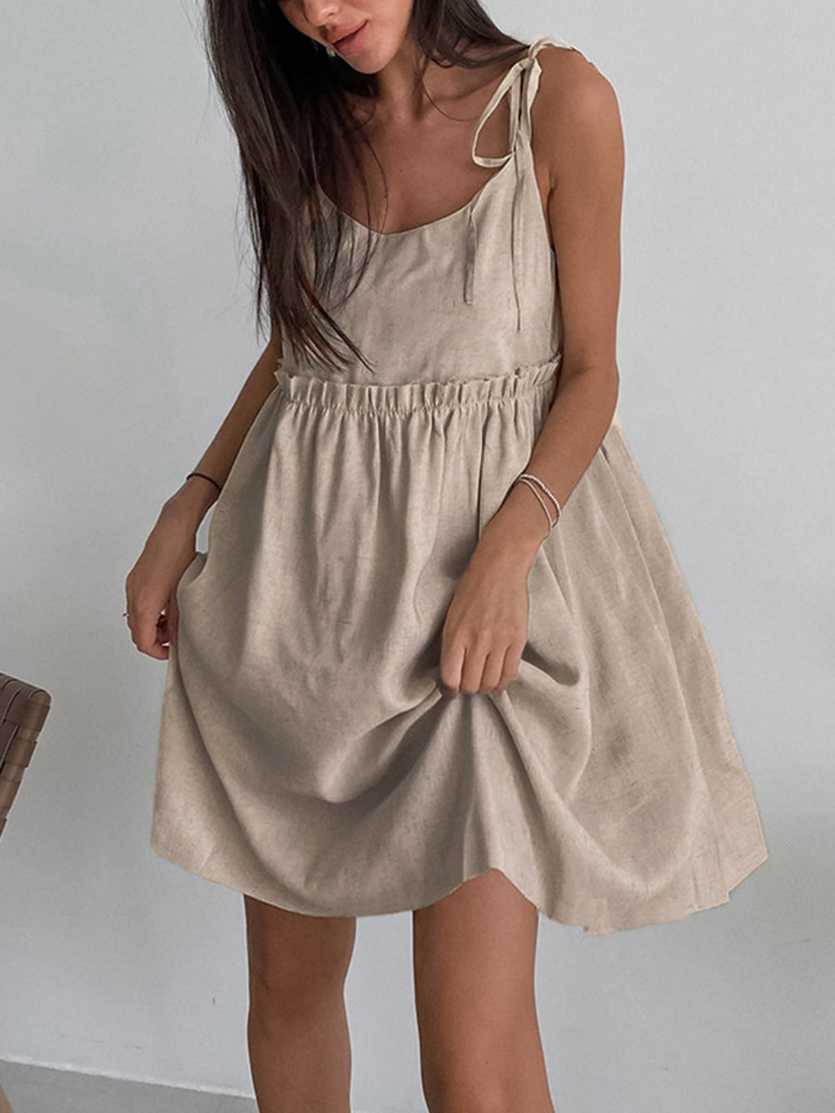 Maica - Preppy Ärmelloses Minikleid