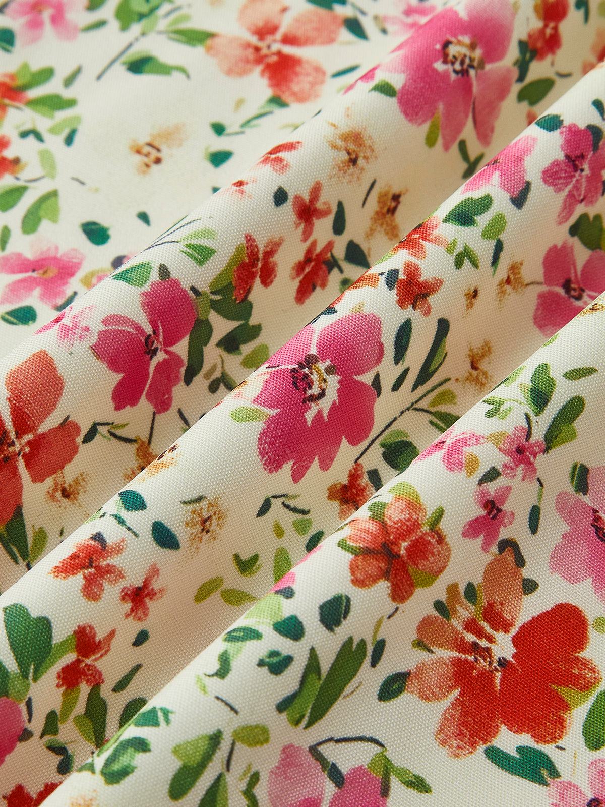 Midi-Kleid mit Blumenmuster und Spitzendetails