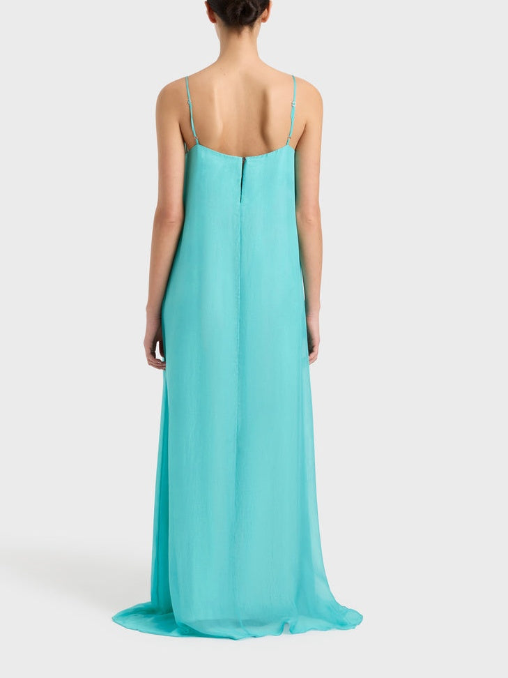 Elegantes Maxikleid in Säulenform mit Spaghettiträgern
