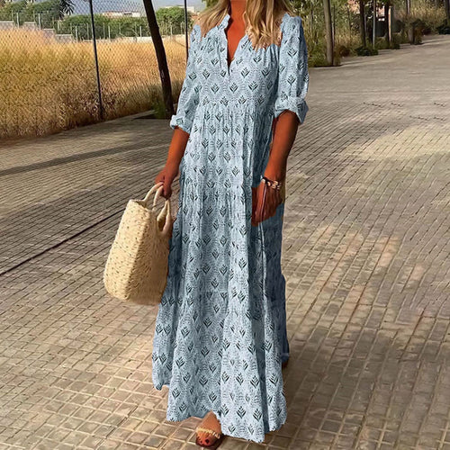 Rosie Short Sleeve Relaxed Boho Chic Casual Dress