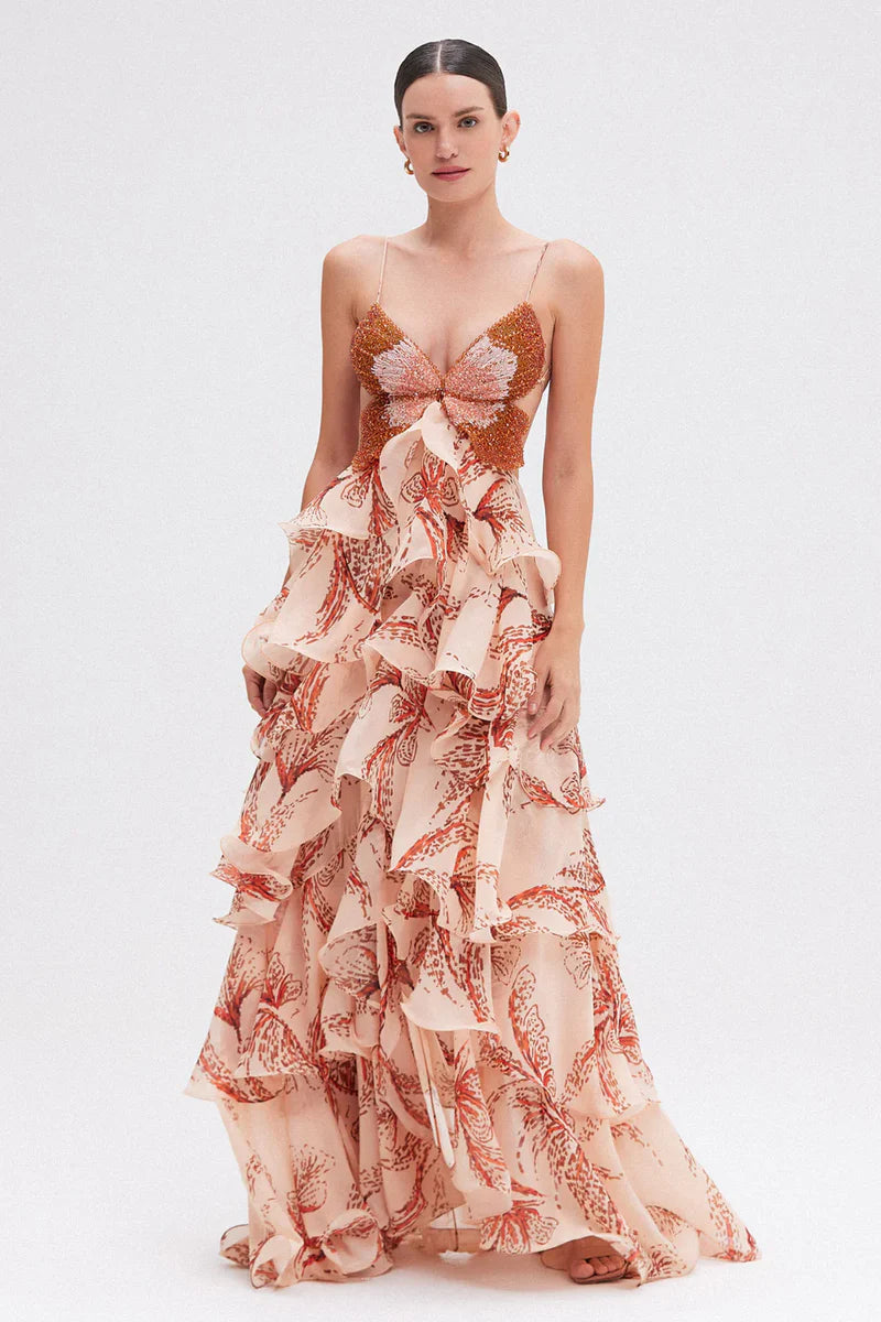 Nahia Dress With Volants