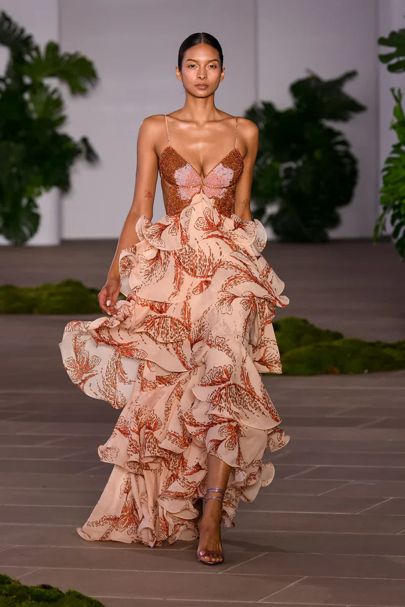 Nahia Dress With Volants