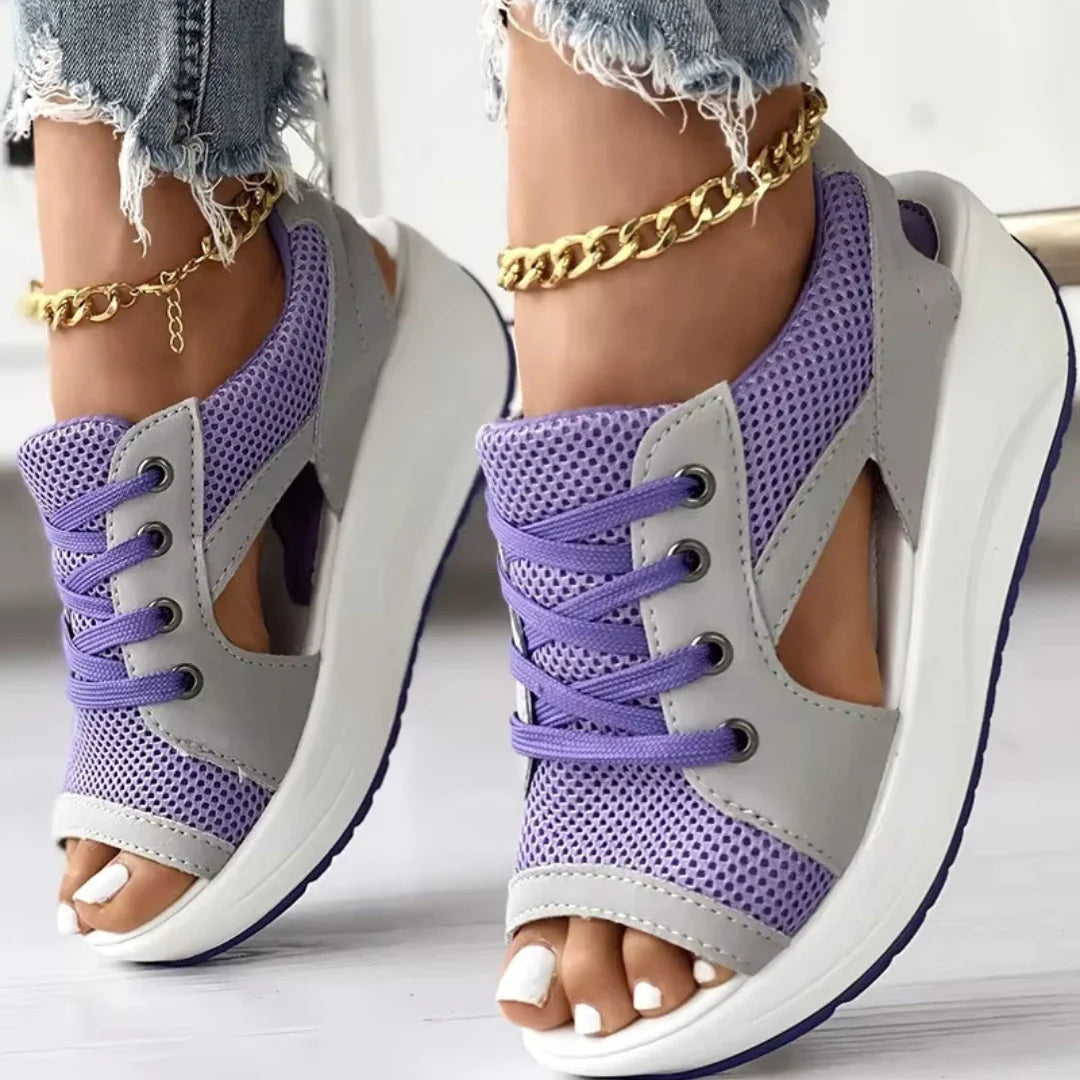 Leah™ | Strappy Lace Sandals