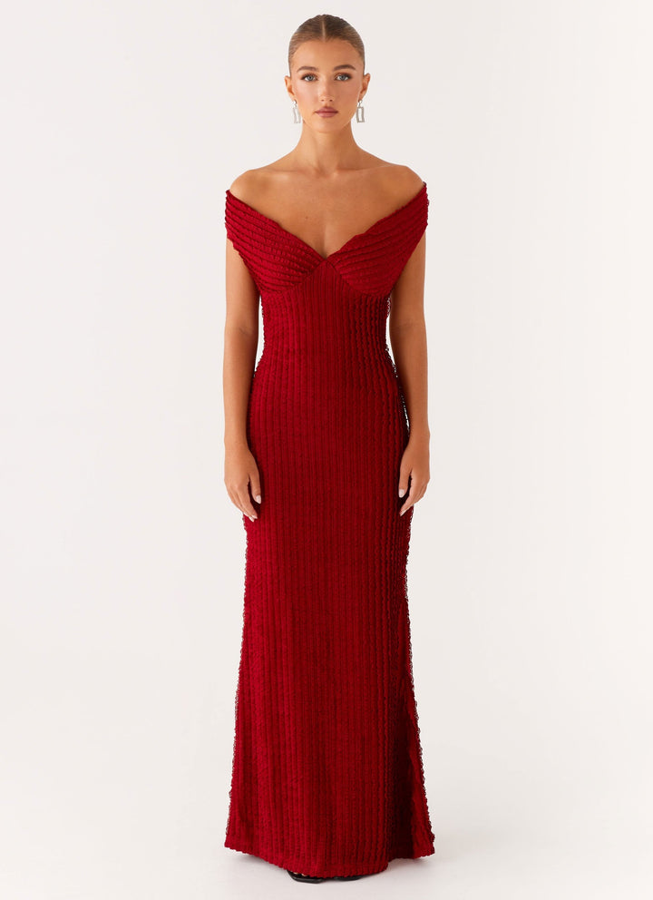 Serina™ | Schulterfreies Kleid