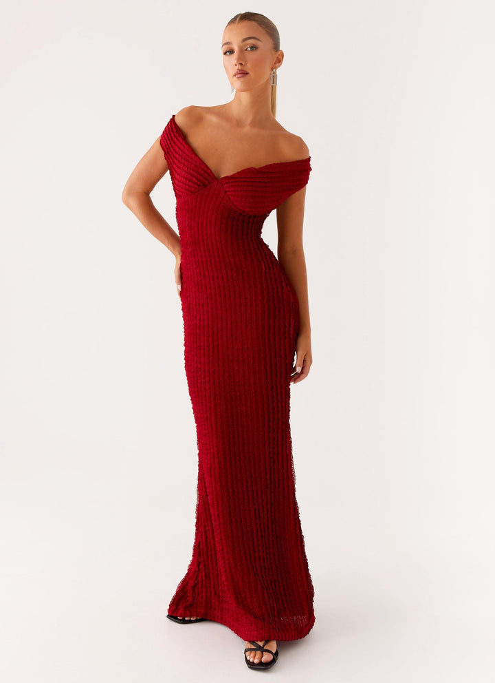 Serina™ | Schulterfreies Kleid