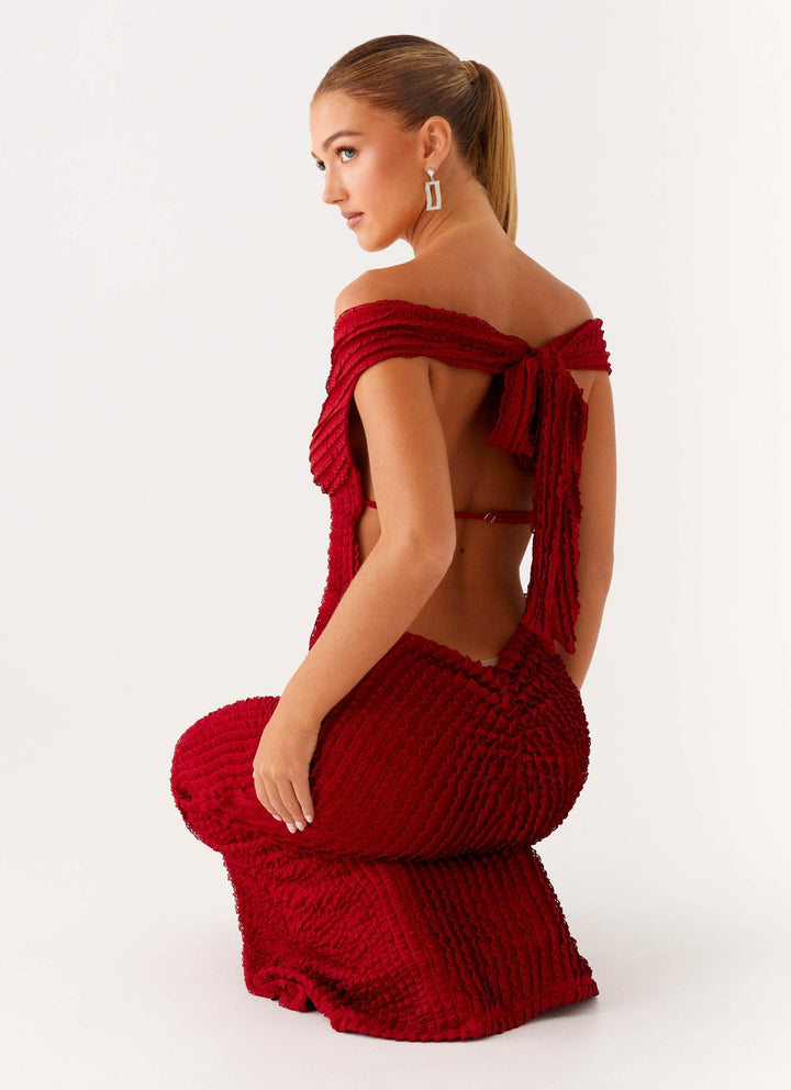 Serina™ | Schulterfreies Kleid