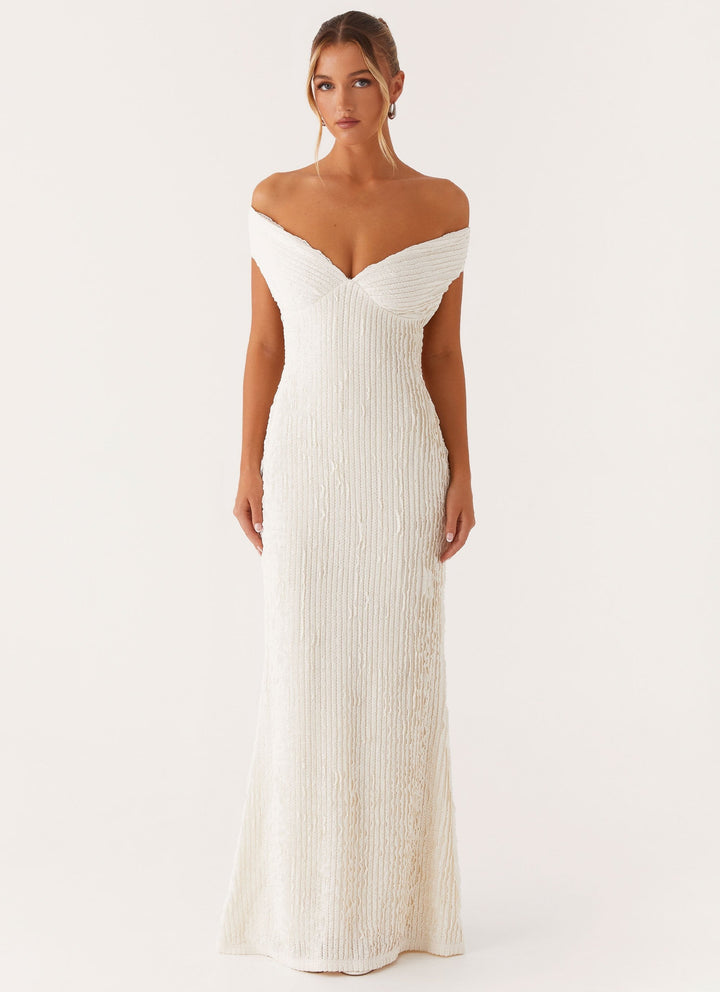 Serina™ | Schulterfreies Kleid