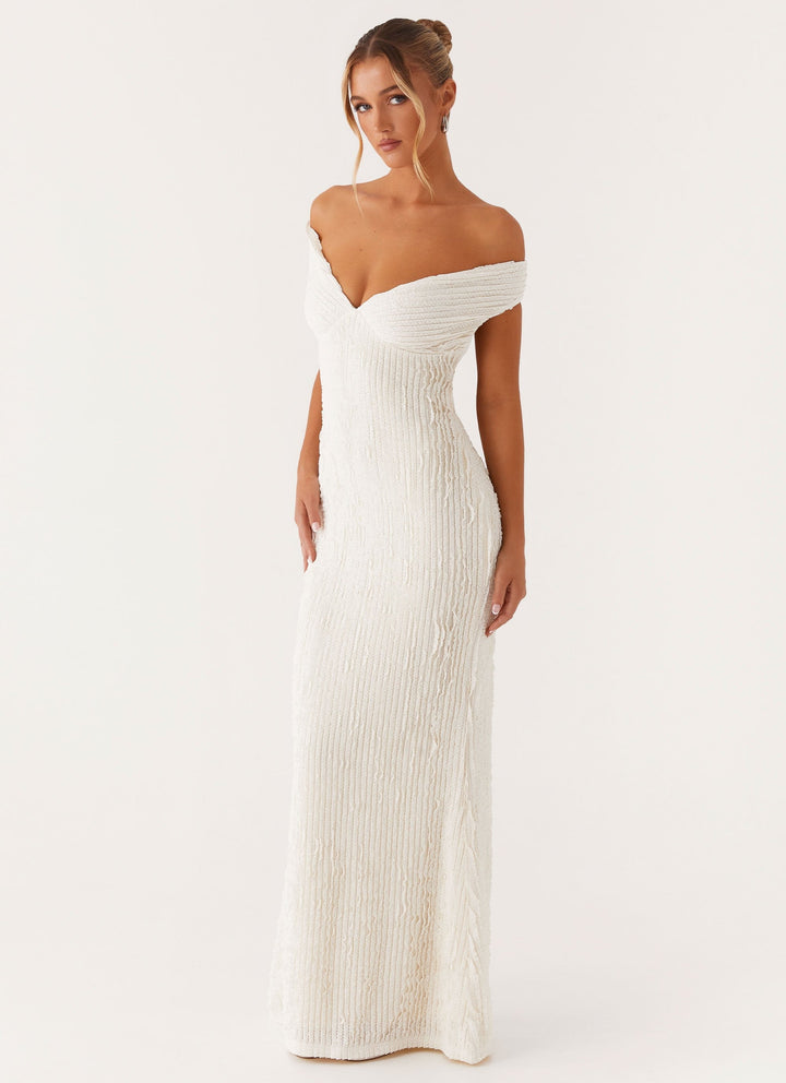 Serina™ | Schulterfreies Kleid