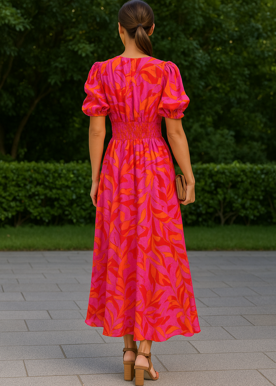Fleur V-Neck Maxi Dress