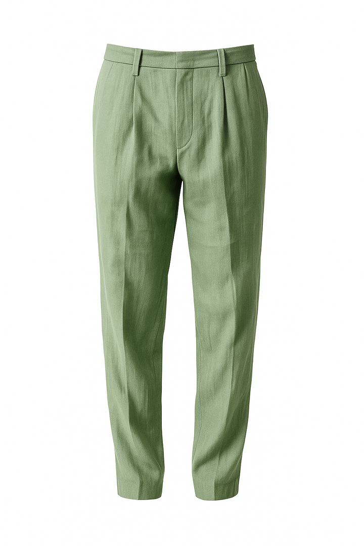Alvric Klassische Leinenhose - Grün