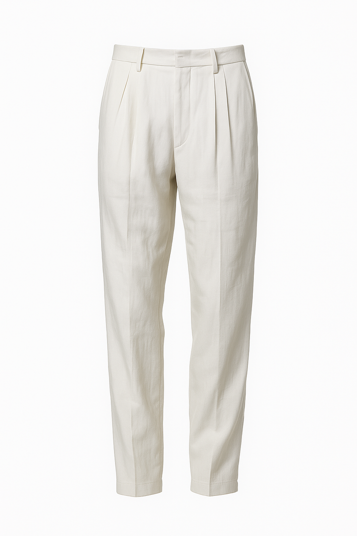 Alvric Klassische Leinenhose - Weiß