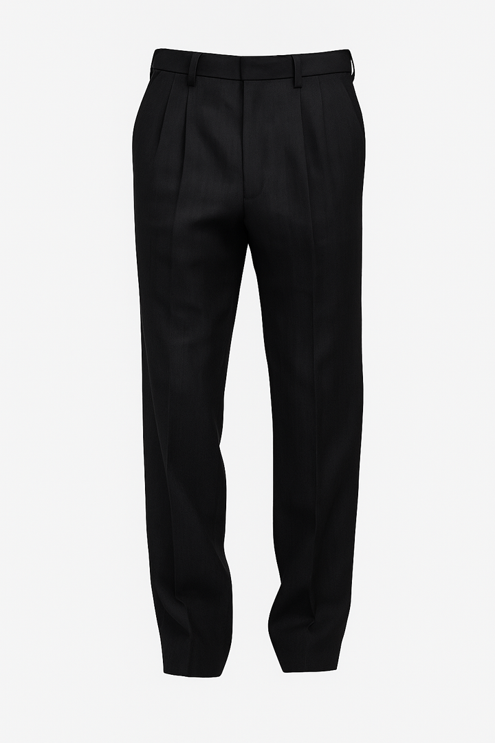 Alvric Klassische Leinenhose - Schwarz