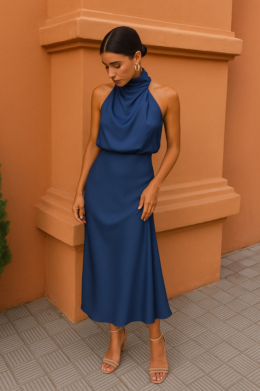 Selina Elegant Satin Dress