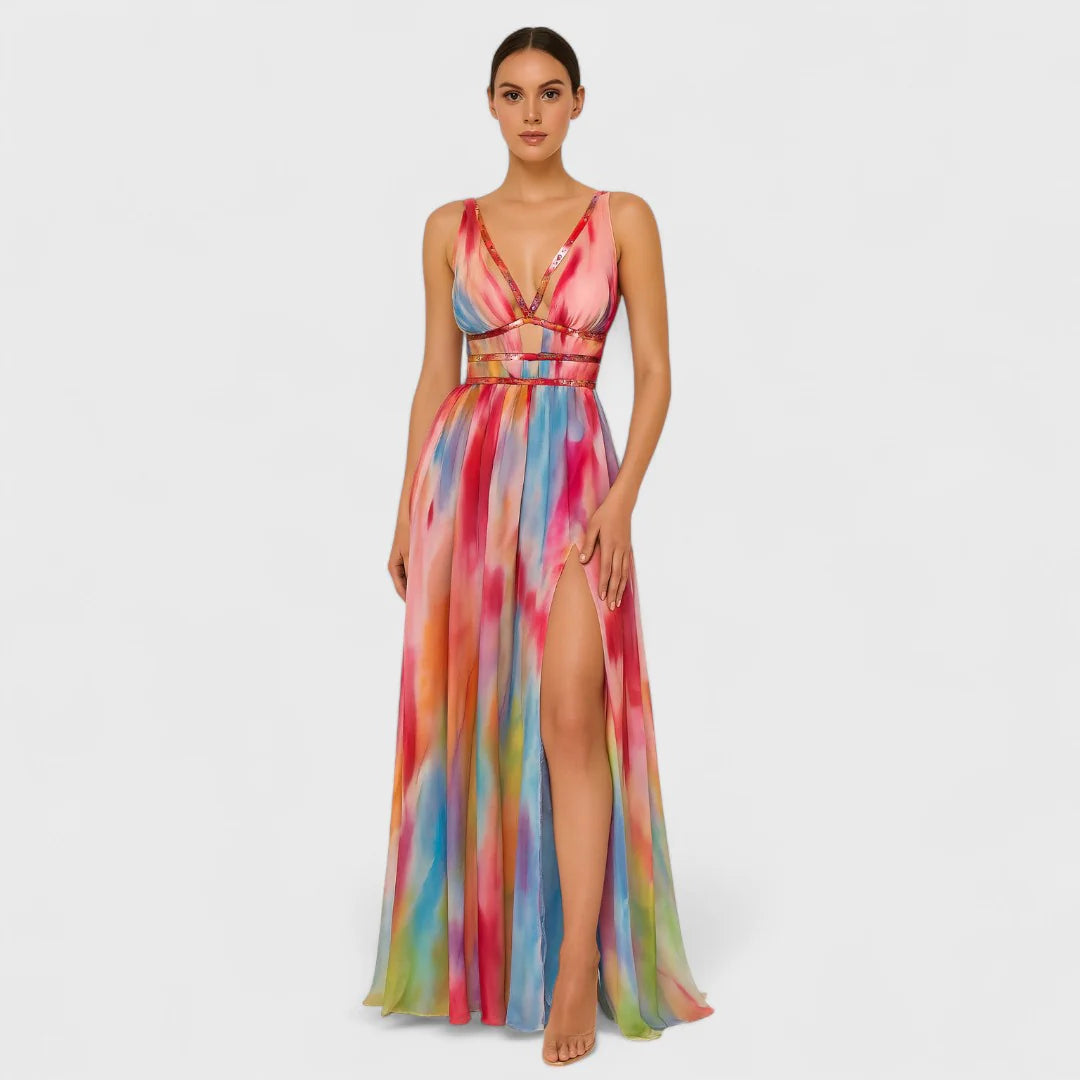Freya™ | Gemaltes Maxi-Kleid