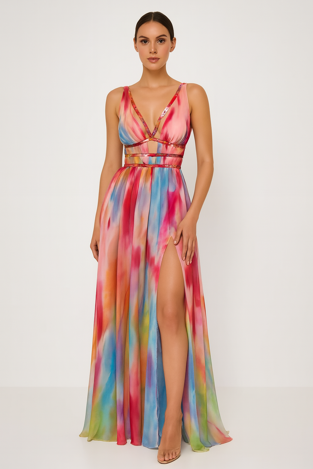 Aureya | Aquarell-Maxikleid