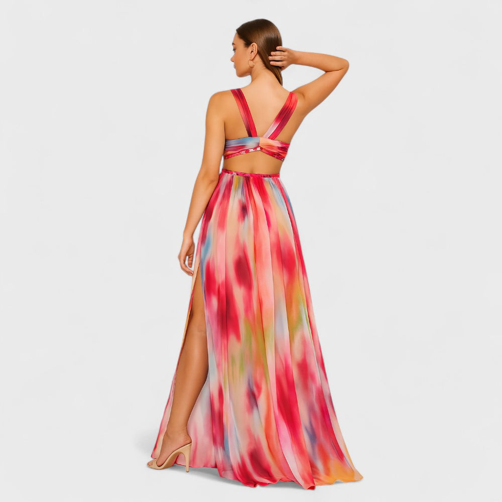 Elisara | Handbemaltes Maxikleid