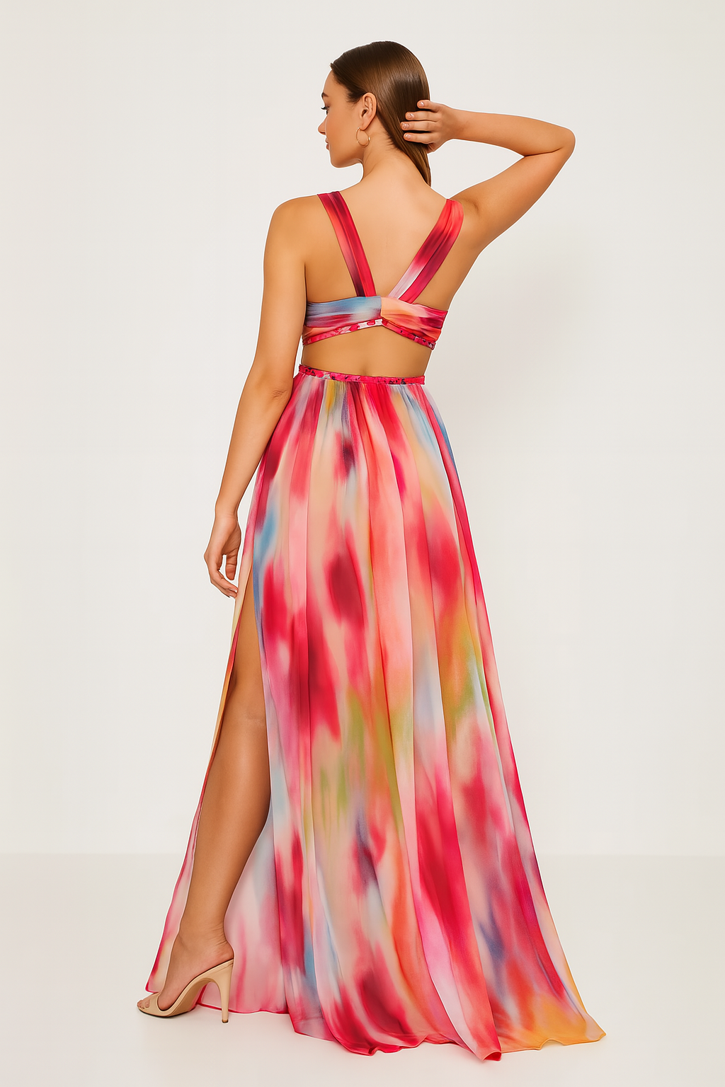 Aureya™ | Aquarell-Maxikleid