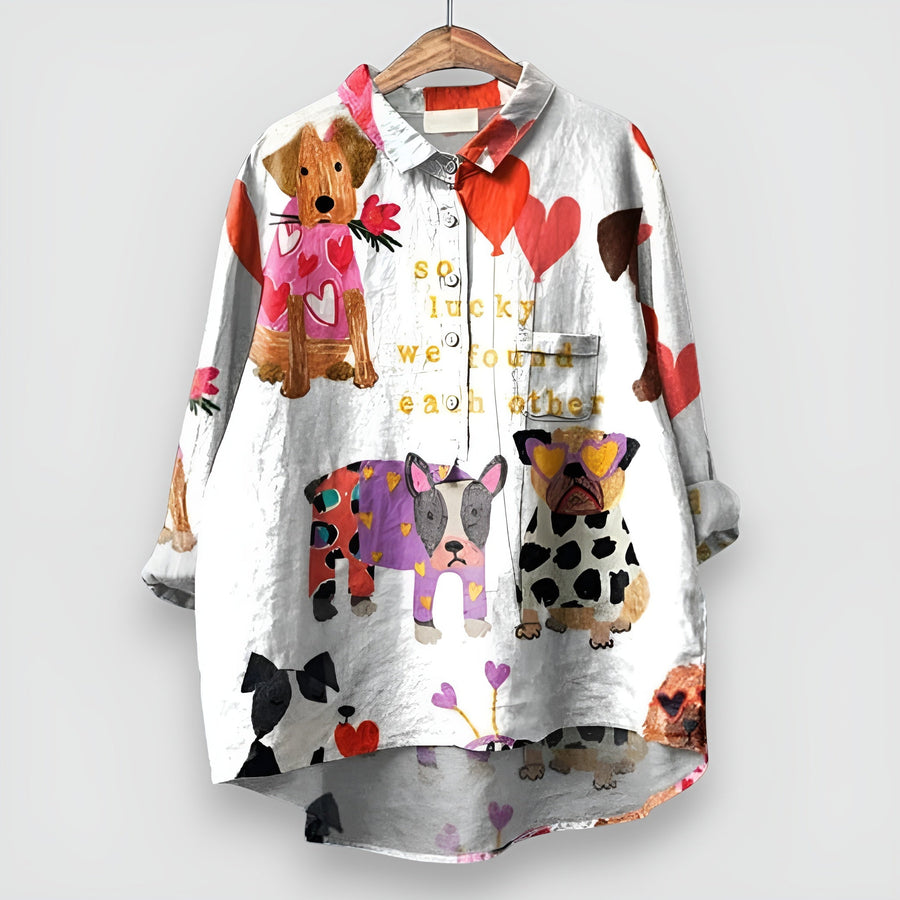 Clelia Statement Statement Designer Button Shirt for Women