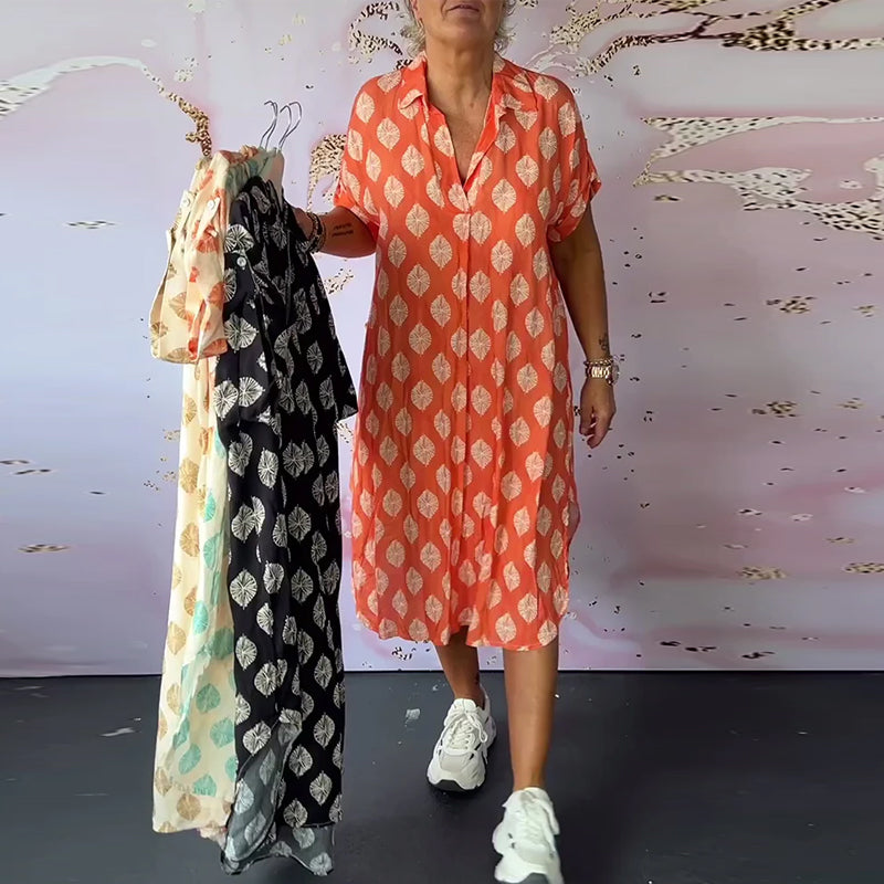 VanDeZaar® | Stilvolles Kleid mit V-Ausschnitt