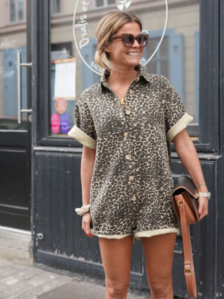 Elvaira | Leopard Shirt Dress