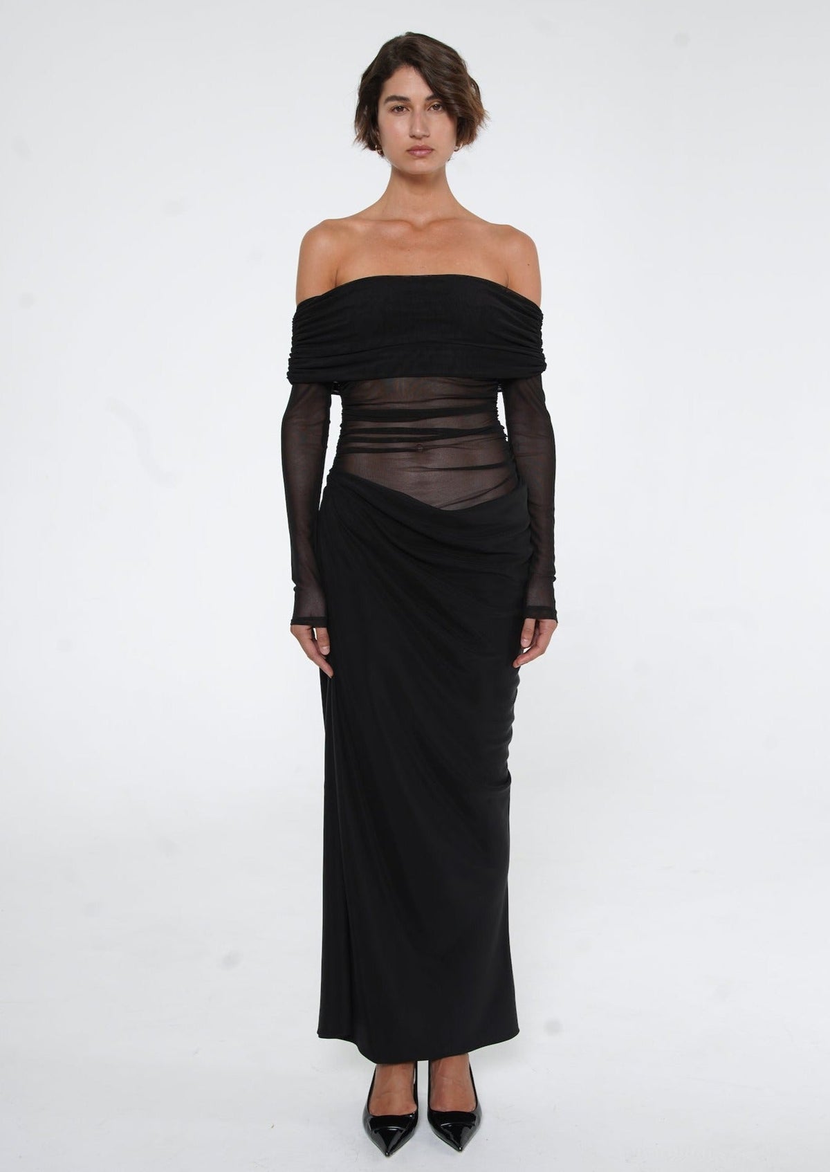 Lydia™ | Maxikleid mit drapiertem Rücken