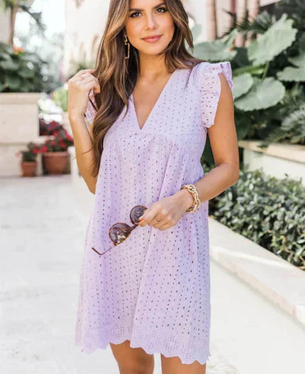 Khloe Elegant Lace Dress with Pockets