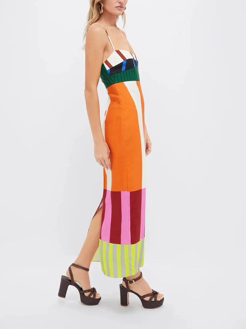 Paloma™ | Maxi-Kleid mit buntem Streifenmuster
