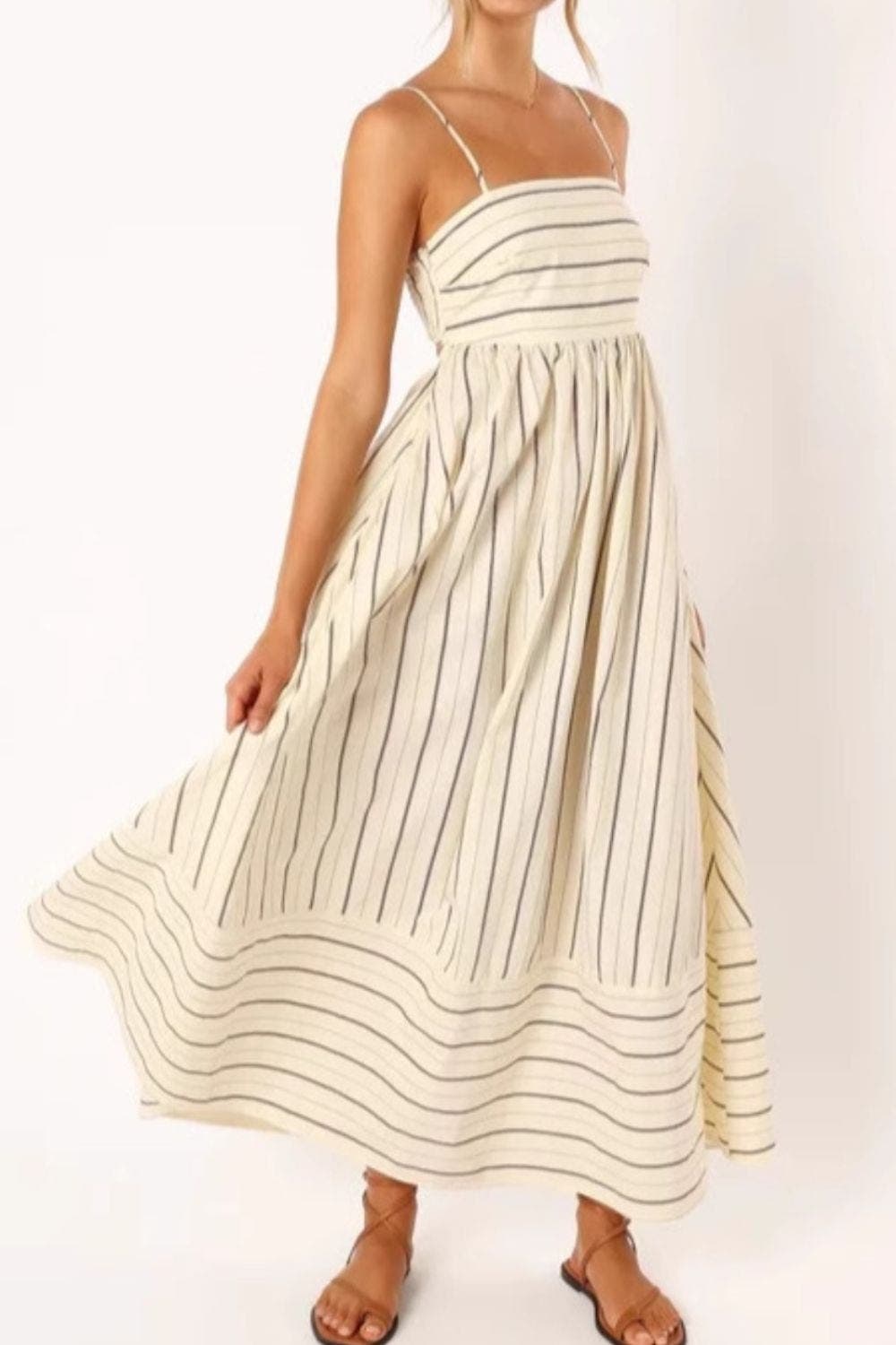 Valli™ | Schulterfreies Maxikleid mit Blumenmuster