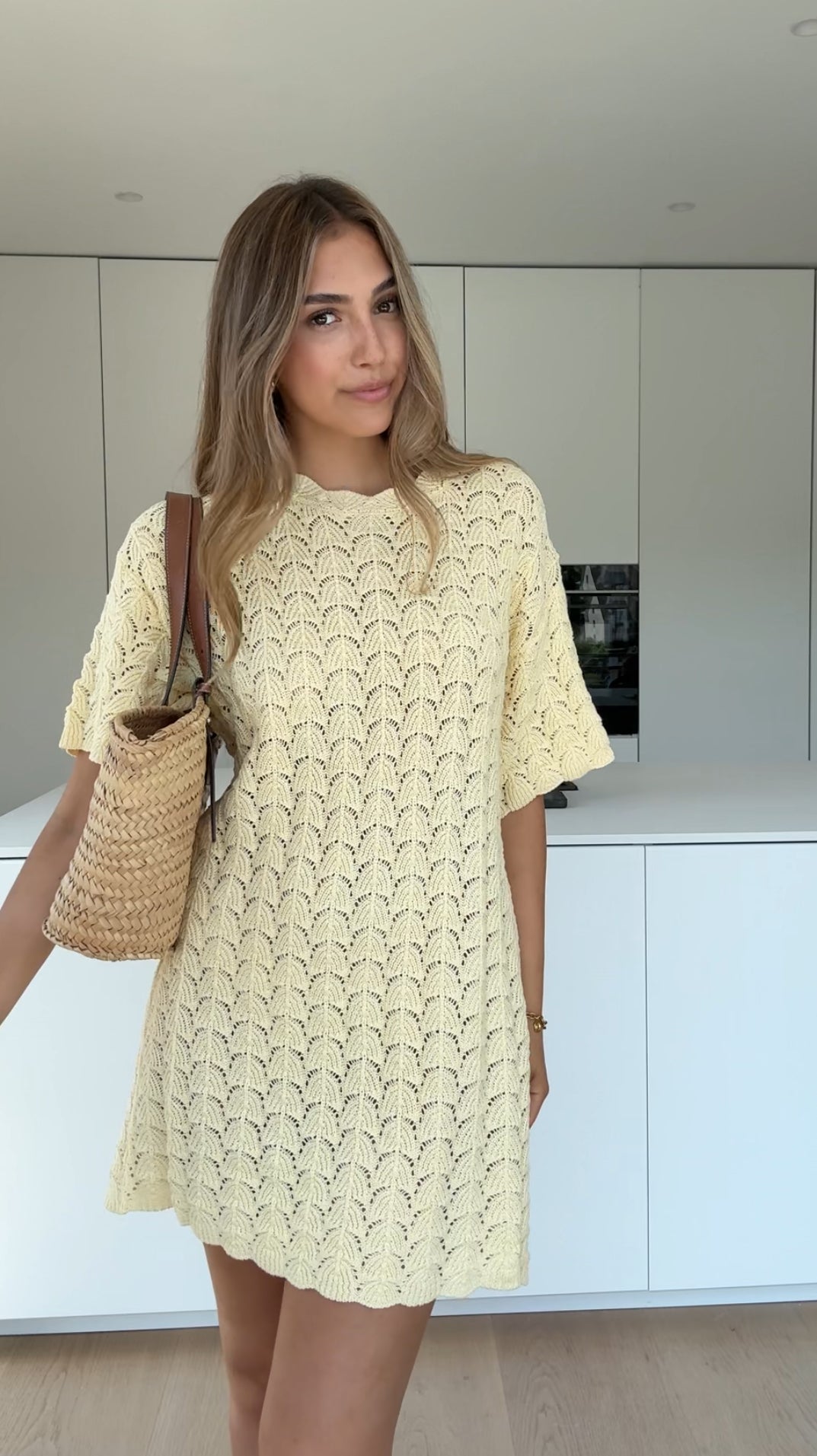 Sylvia™ | Häkeldress in Zitronengelb