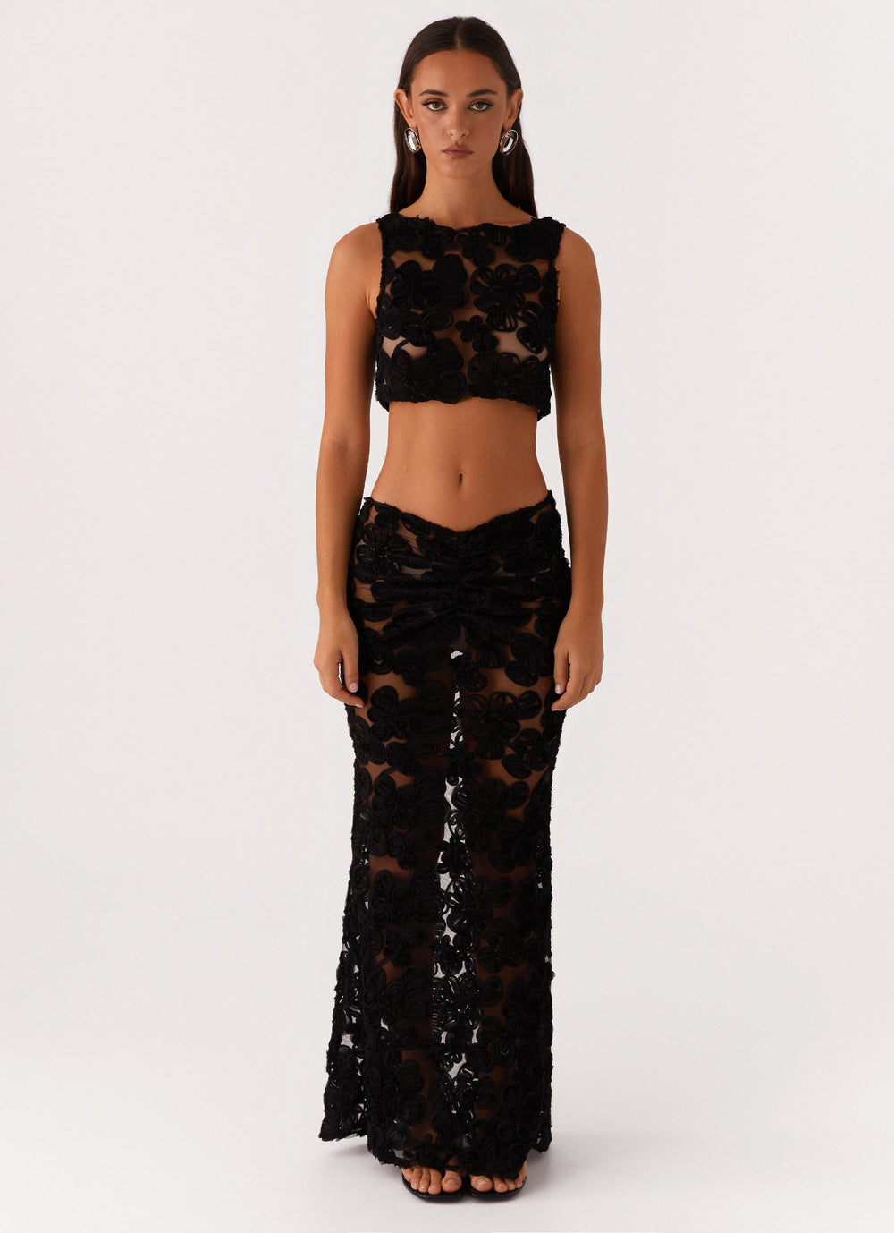 Julietta | Transparentes Set mit Blumenmuster