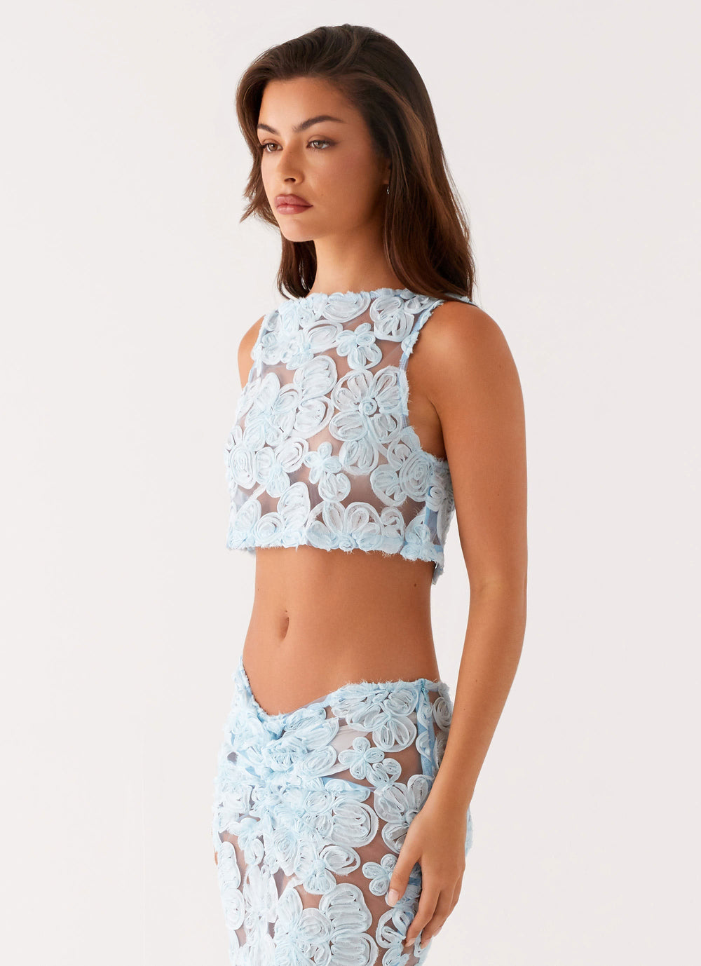Julietta | Transparentes Set mit Blumenmuster