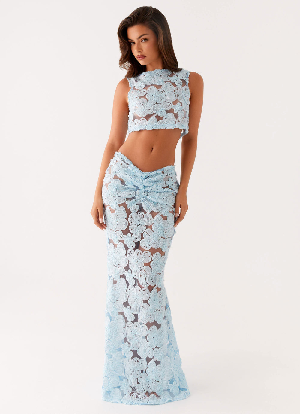 Julietta | Transparentes Set mit Blumenmuster