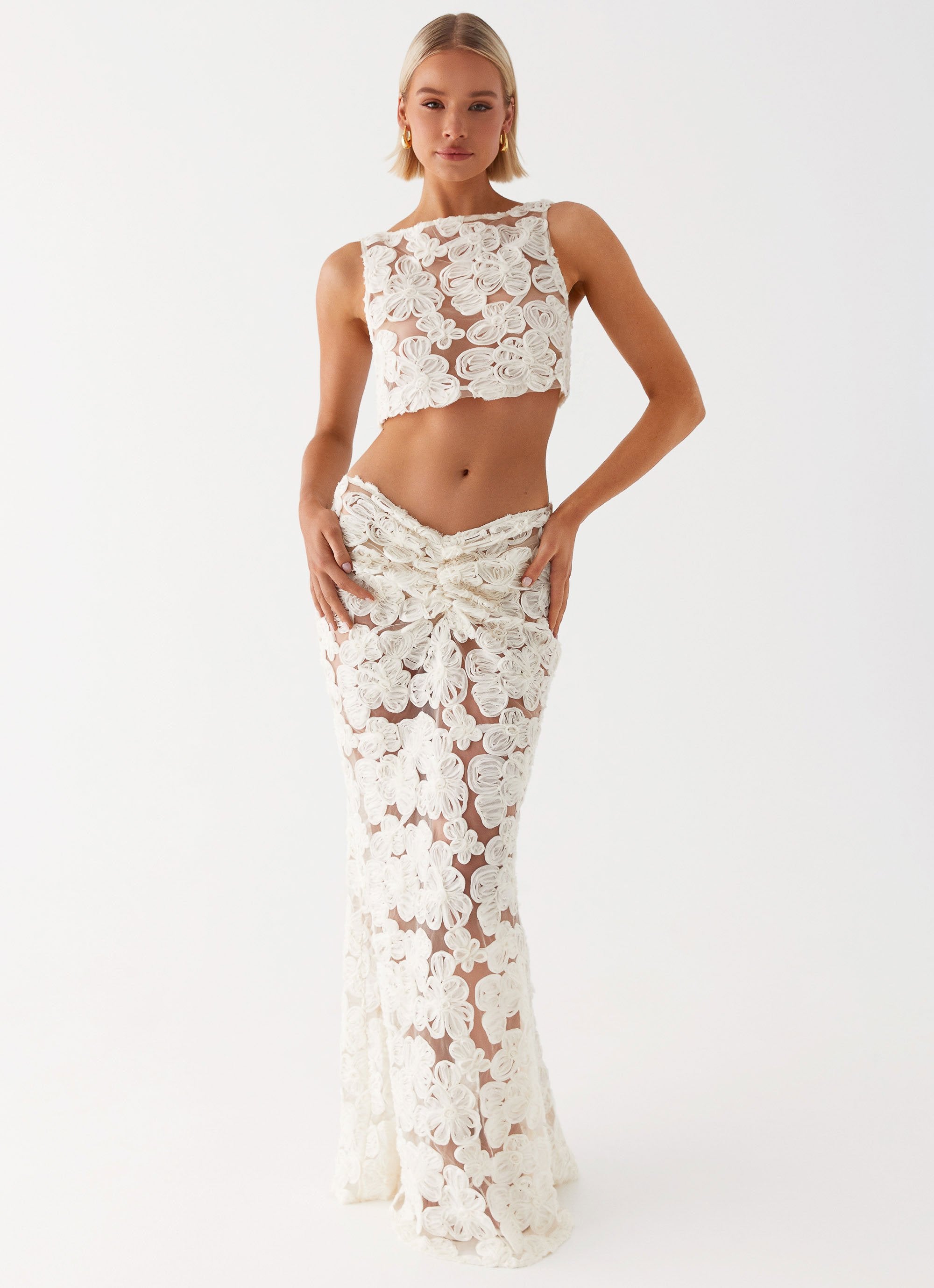 Julietta™ | Transparentes Set mit Blumenmuster