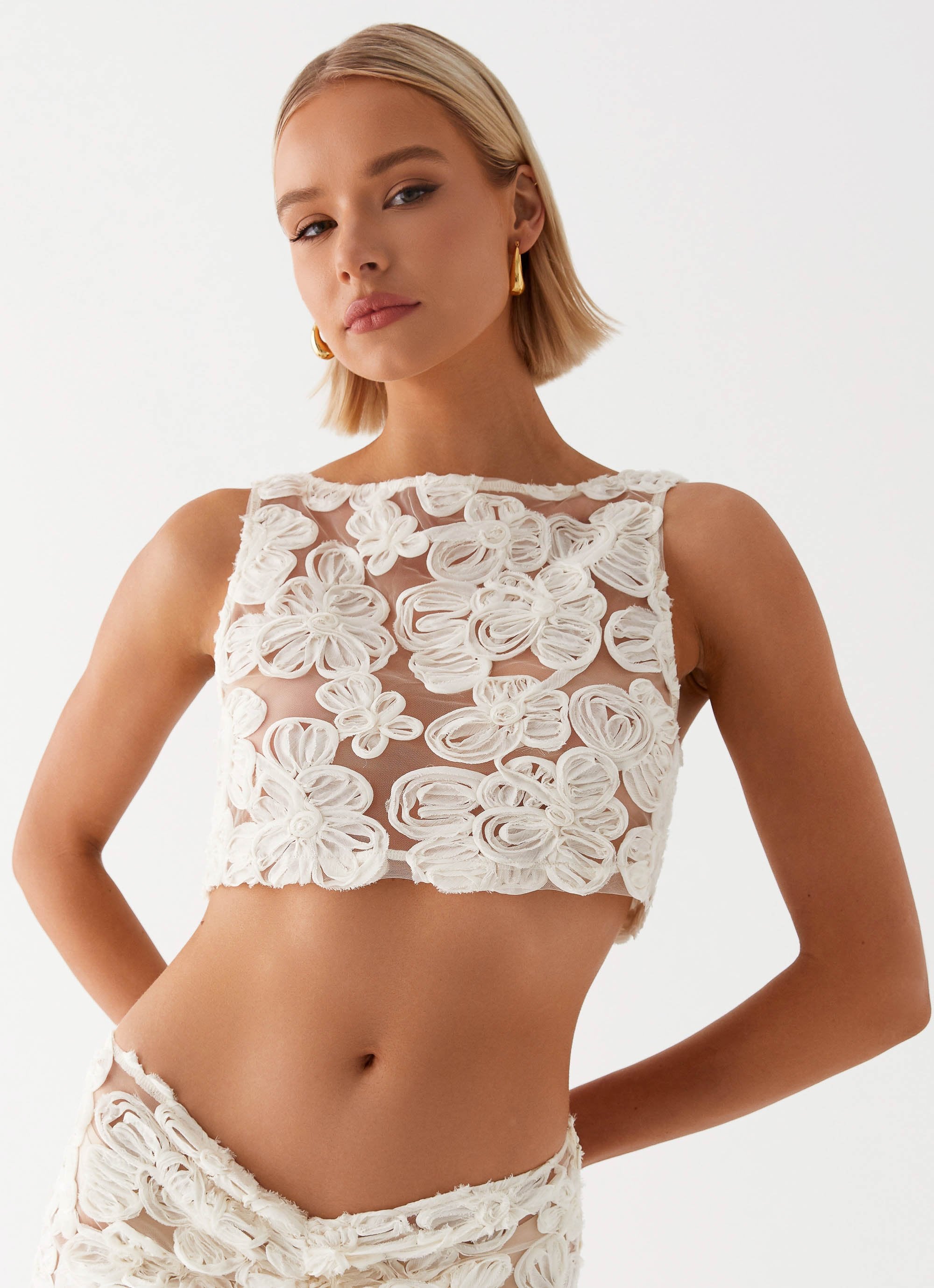 Julietta™ | Transparentes Set mit Blumenmuster