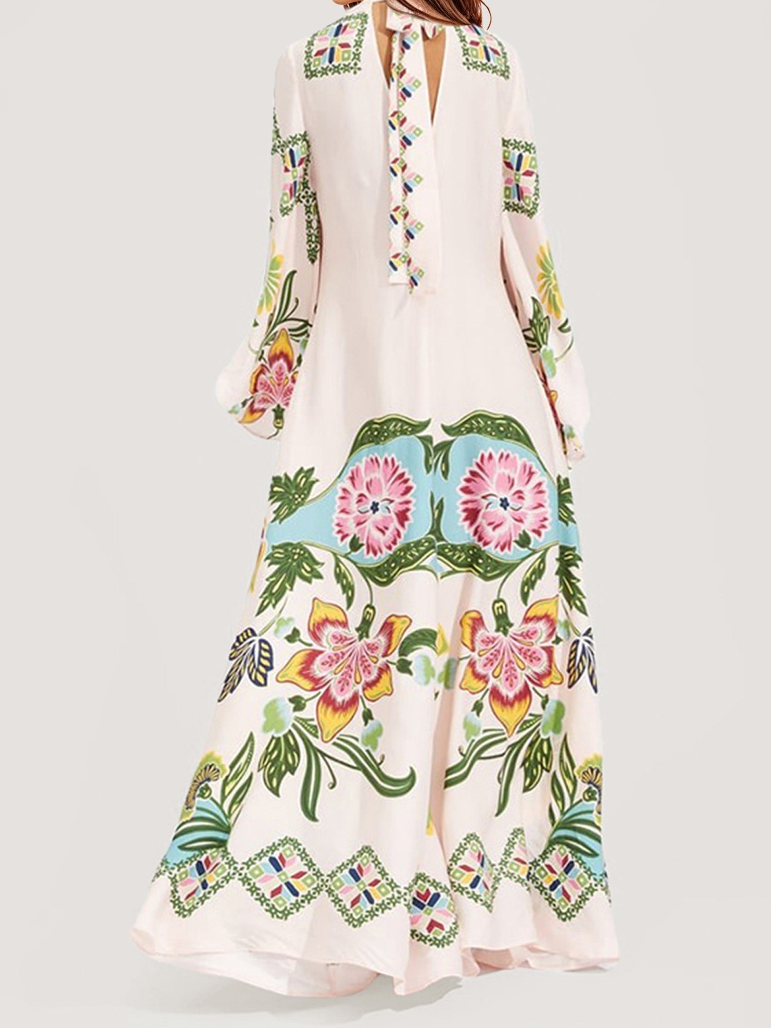 Zanira™ | Langärmeliges Blumen Kleid