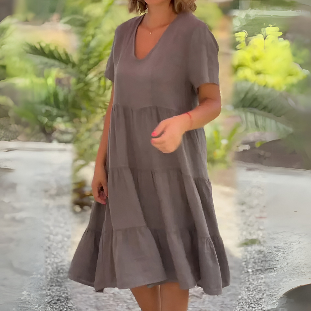Luce | Fließendes Kleid mit V-Ausschnitt