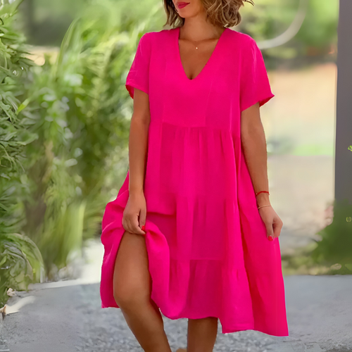Luce V-Neck Flowing Dress