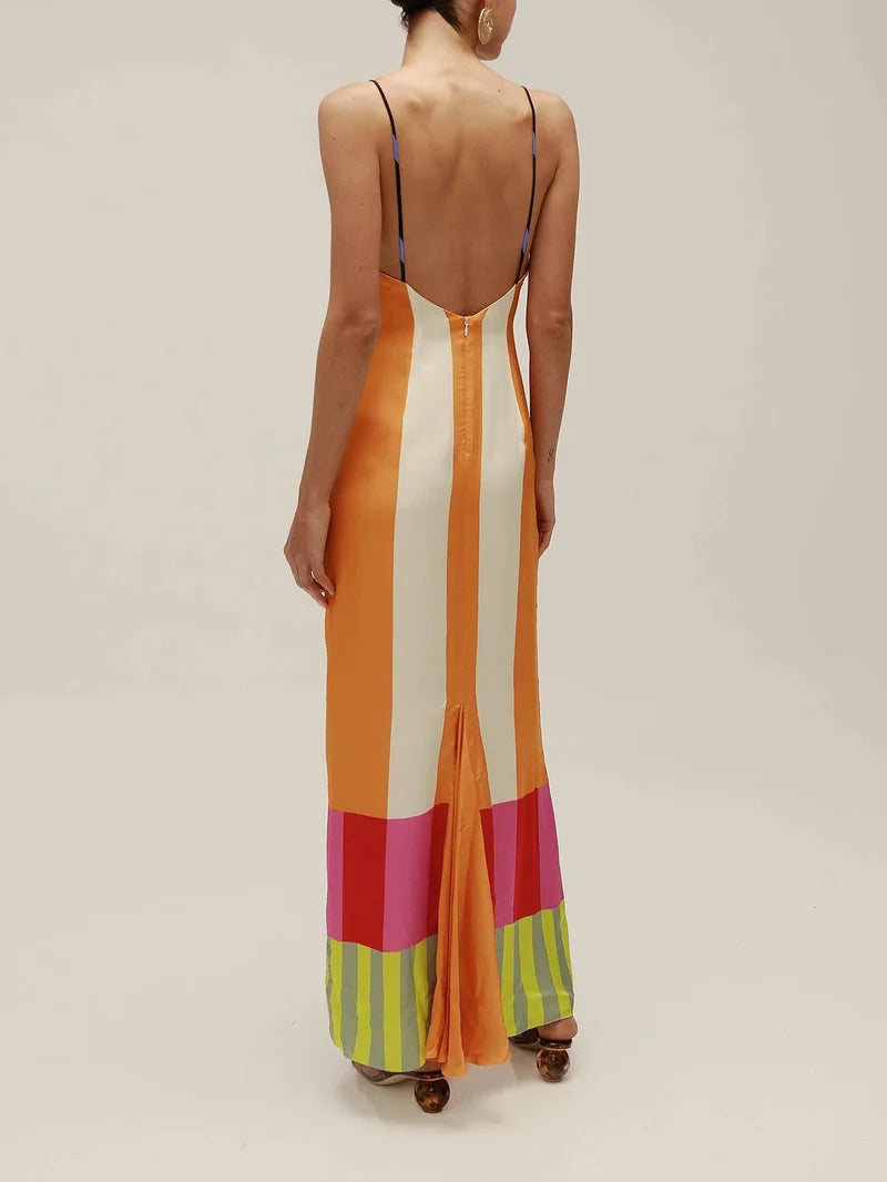 Paloma™ | Maxi-Kleid mit buntem Streifenmuster