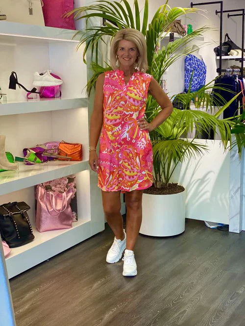 Ella | Ärmelloses V-Ausschnitt Kleid