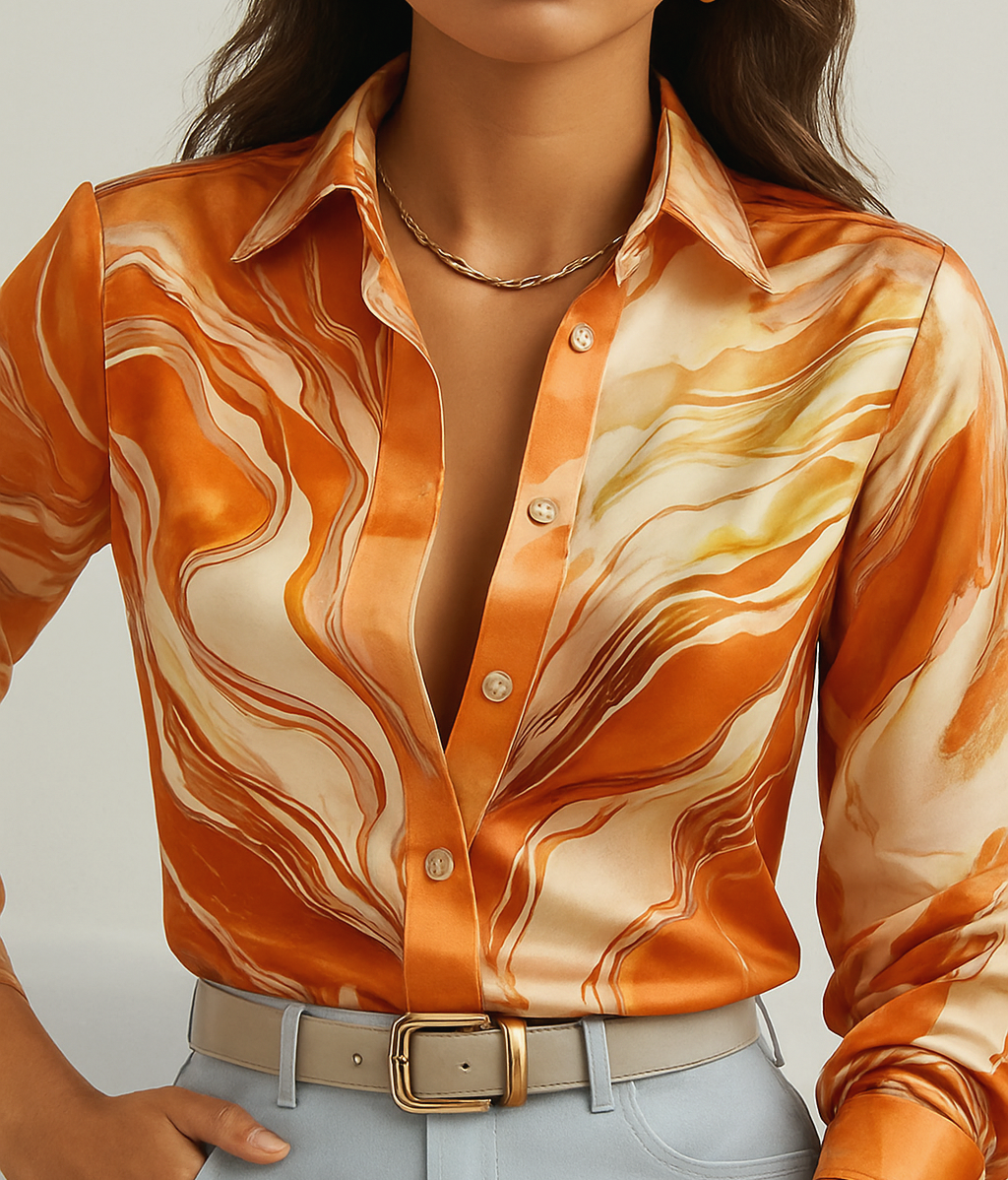 Leora | Satin Flow Hemd