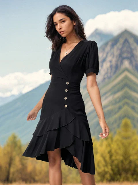Lindsey – Elegantes Kleid mit V-Ausschnitt