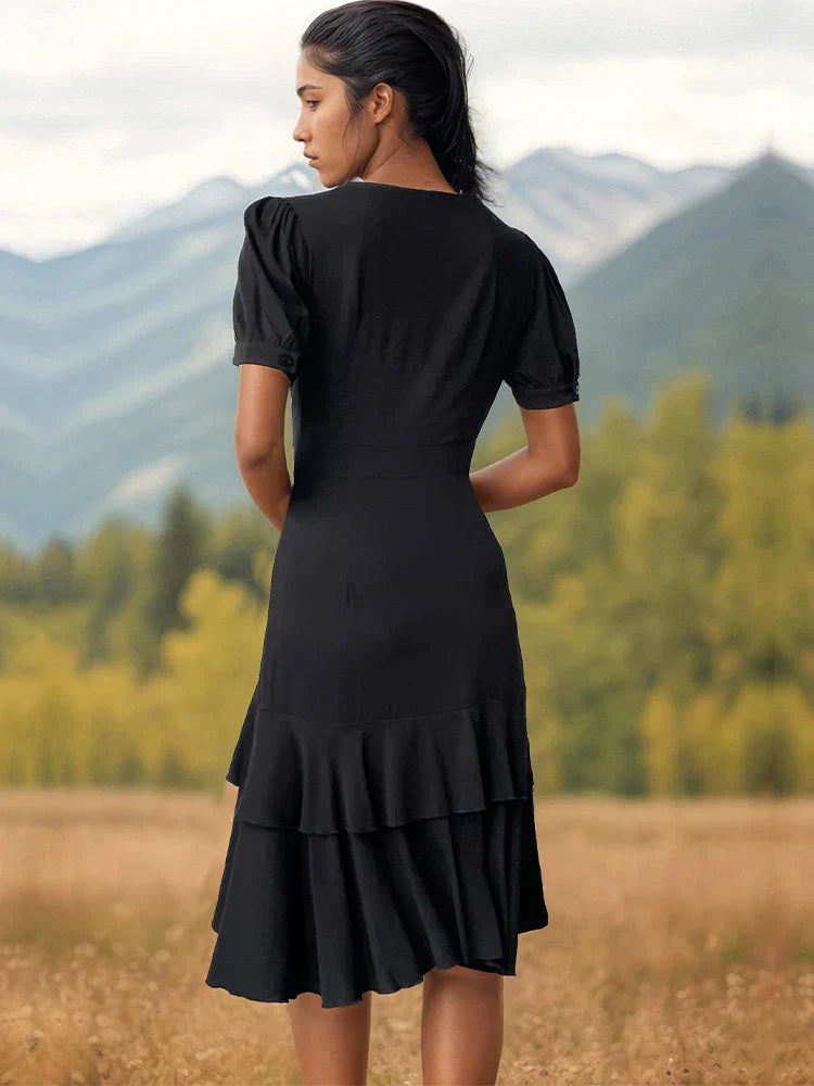 Lindsey – Elegantes Kleid mit V-Ausschnitt
