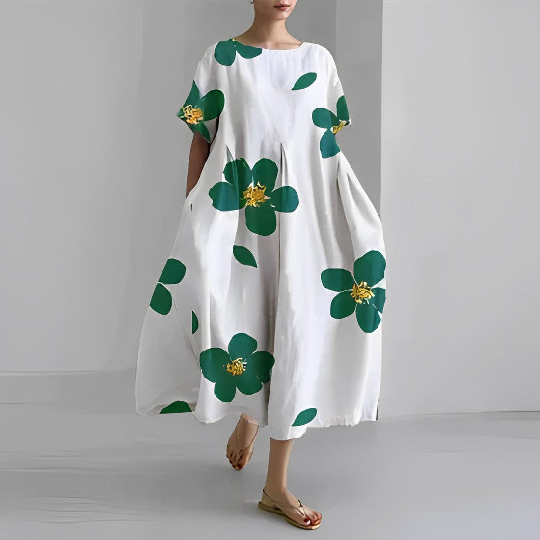 Ceryn™ | Graziöses Kleid mit Blumenmotiv