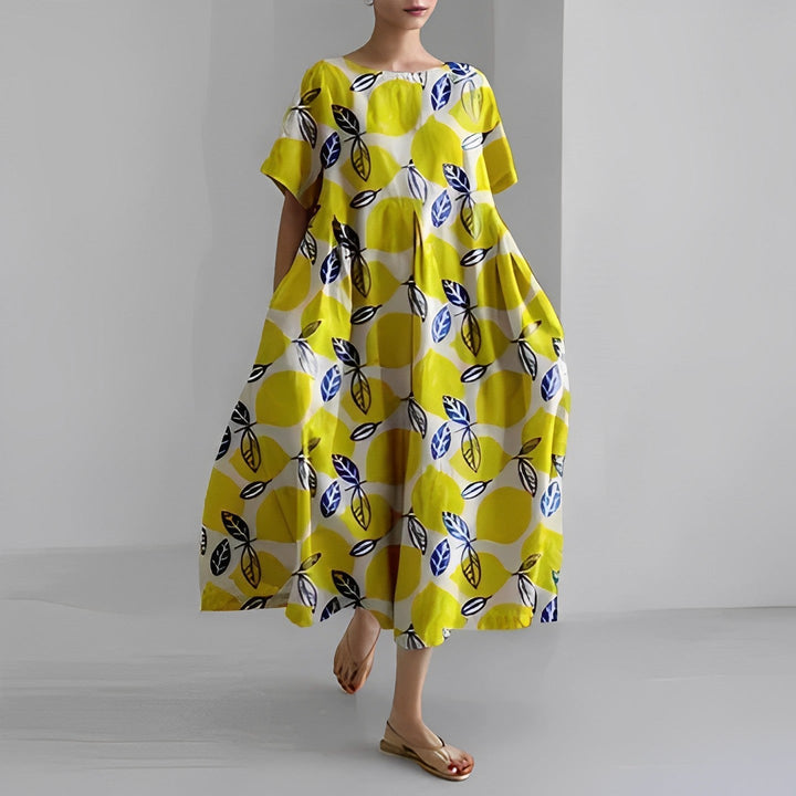 Ceryn™ | Graziöses Kleid mit Blumenmotiv
