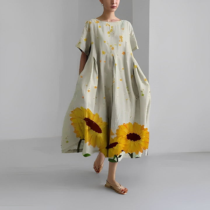 Ceryn™ | Graziöses Kleid mit Blumenmotiv