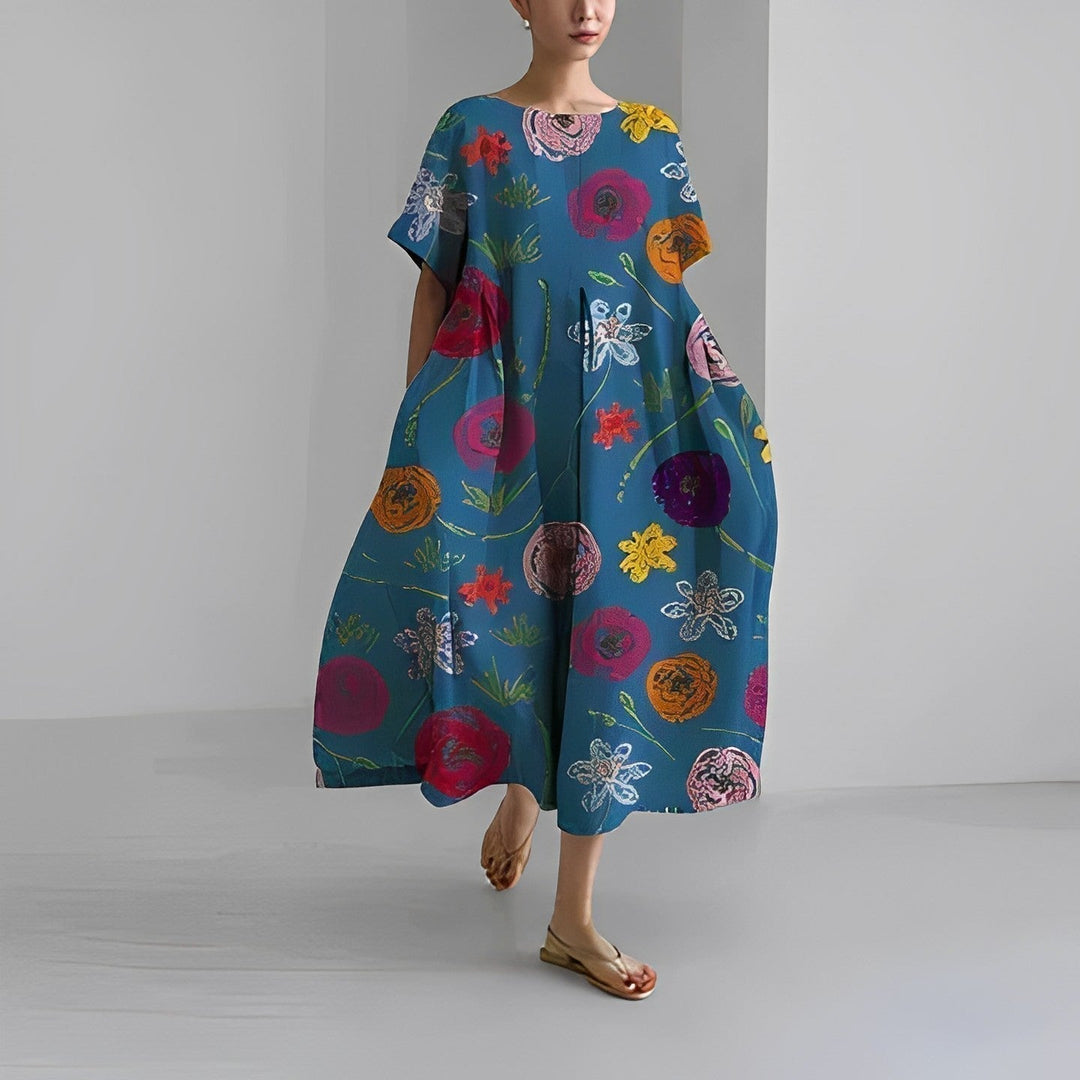 Ceryn™ | Graziöses Kleid mit Blumenmotiv