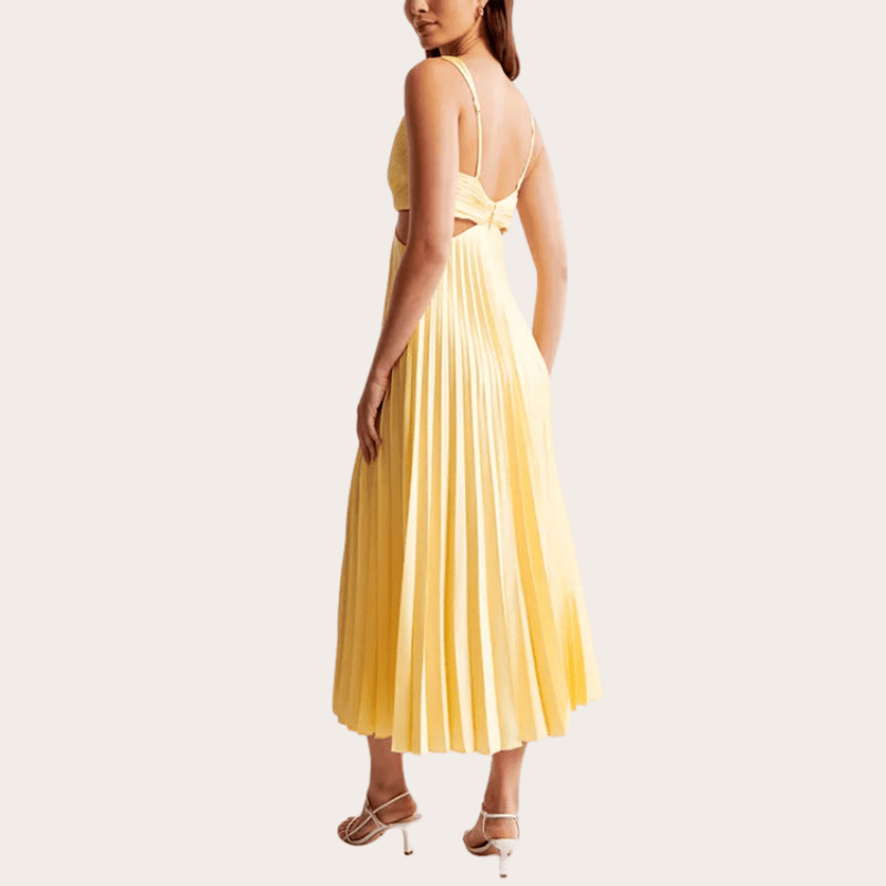 Elegantes plissiertes langes Kleid für Damen, ideal für besondere Anlässe