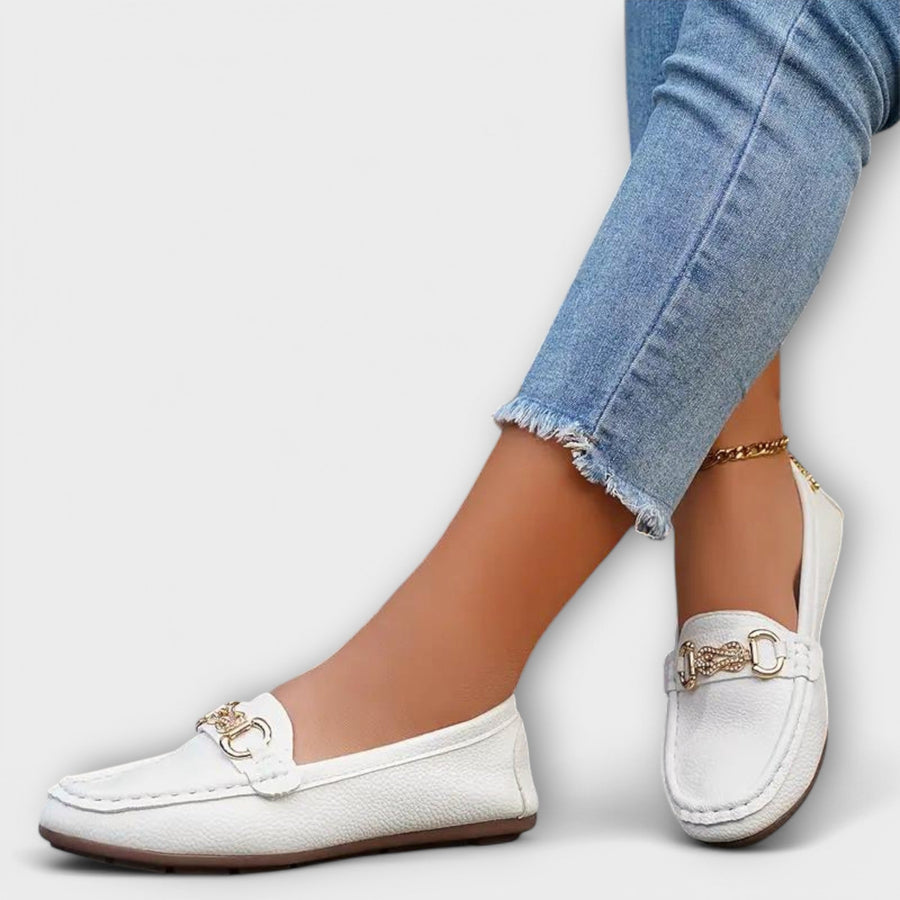 Liva Classic Soft Leather Slip-On Loafers for Work and Weekend