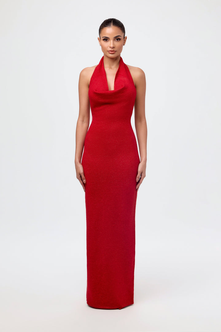 Lunara™ | Neckholder-Maxikleid