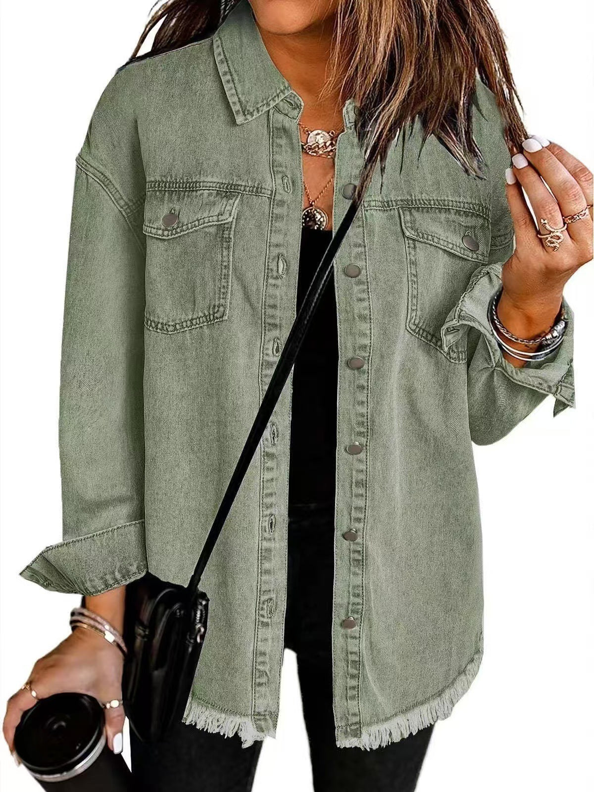Lizzo™ | Lässige Jacke mit Fransen